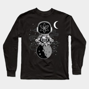 Astronaut Cosmos Crypto ATOM Coin To The Moon Crypto Token Cryptocurrency Wallet Birthday Gift For Men Women Kids Long Sleeve T-Shirt